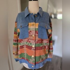Western Style Button-Up Jacket NWT Size  Small